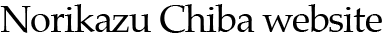 Norikazu Chiba website